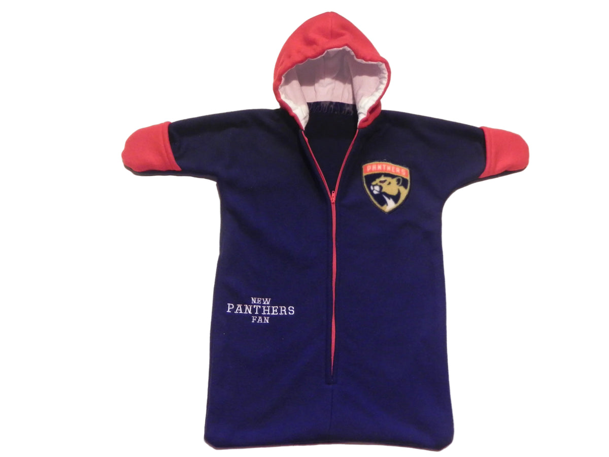 Handmade Florida Panthers Blue Fleece Baby Bunting Coat 0-6 Mo