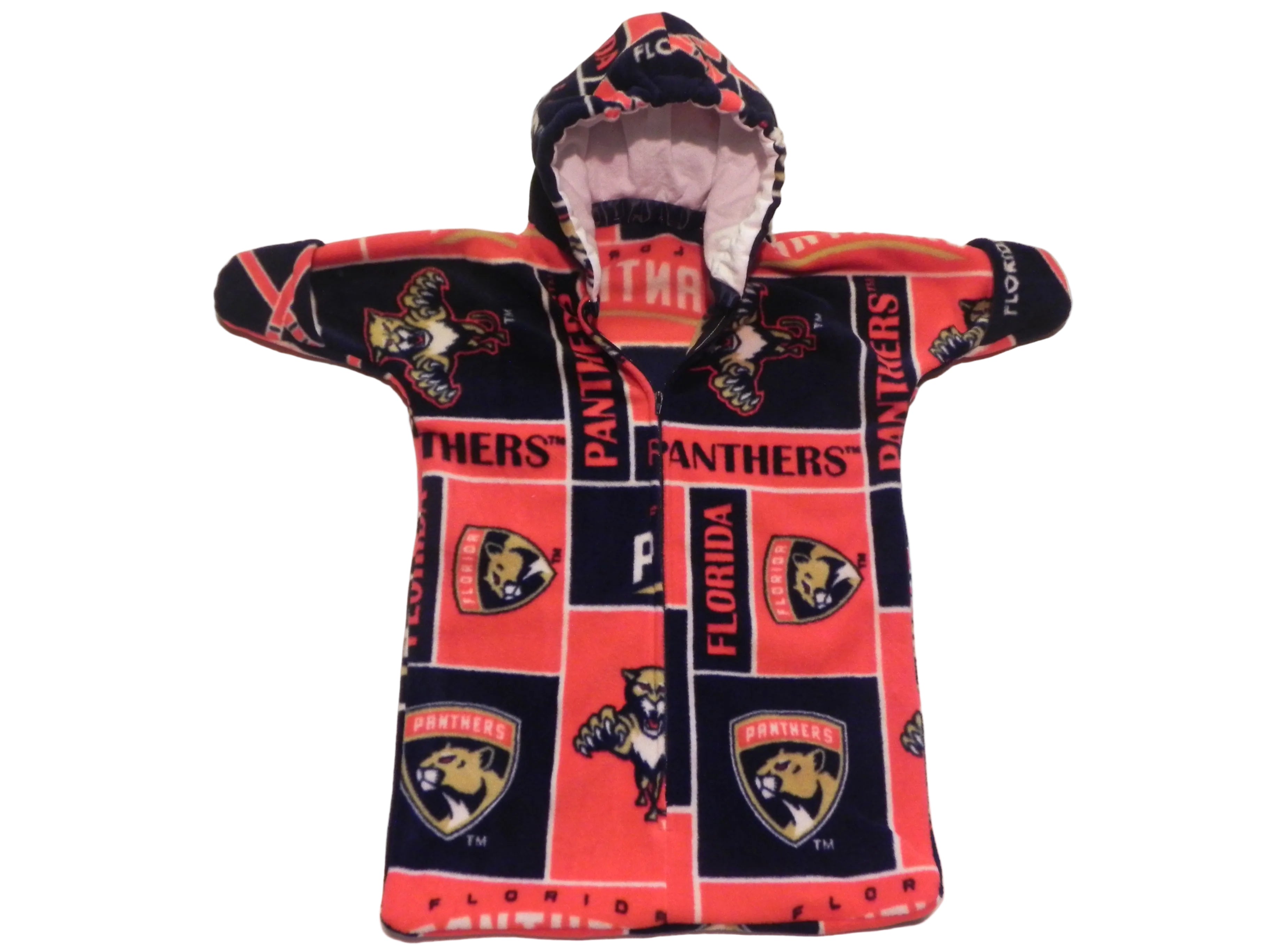 Handmade Florida Panthers Printed Fleece Baby Bunting Coat 0-6M
