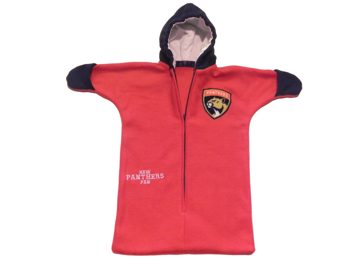 Handmade Florida Panthers Red Fleece Baby Bunting Coat 0-6 Mo