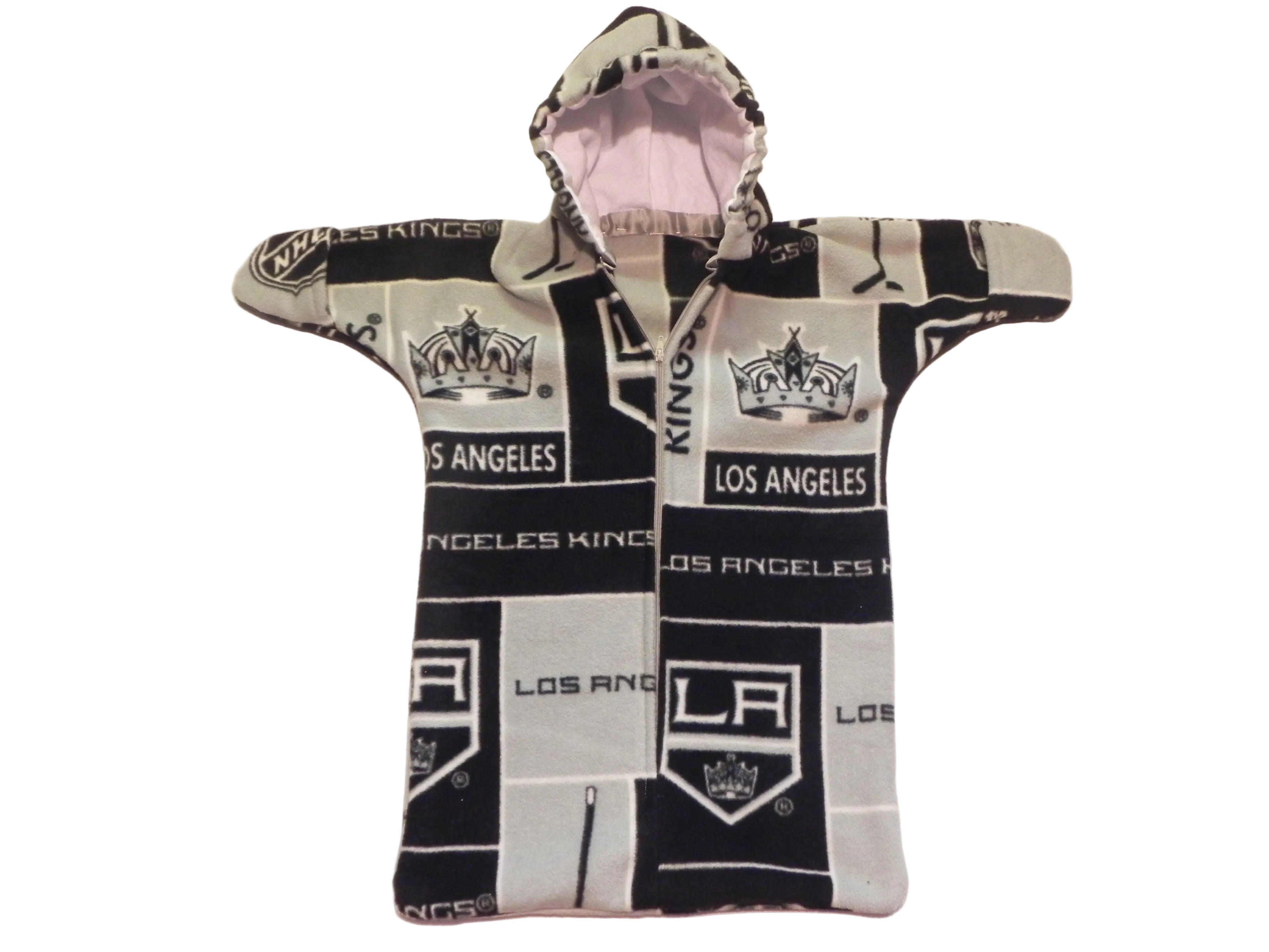 Handmade Los Angeles Kings Printed Fleece Baby Bunting Coat 0-6M
