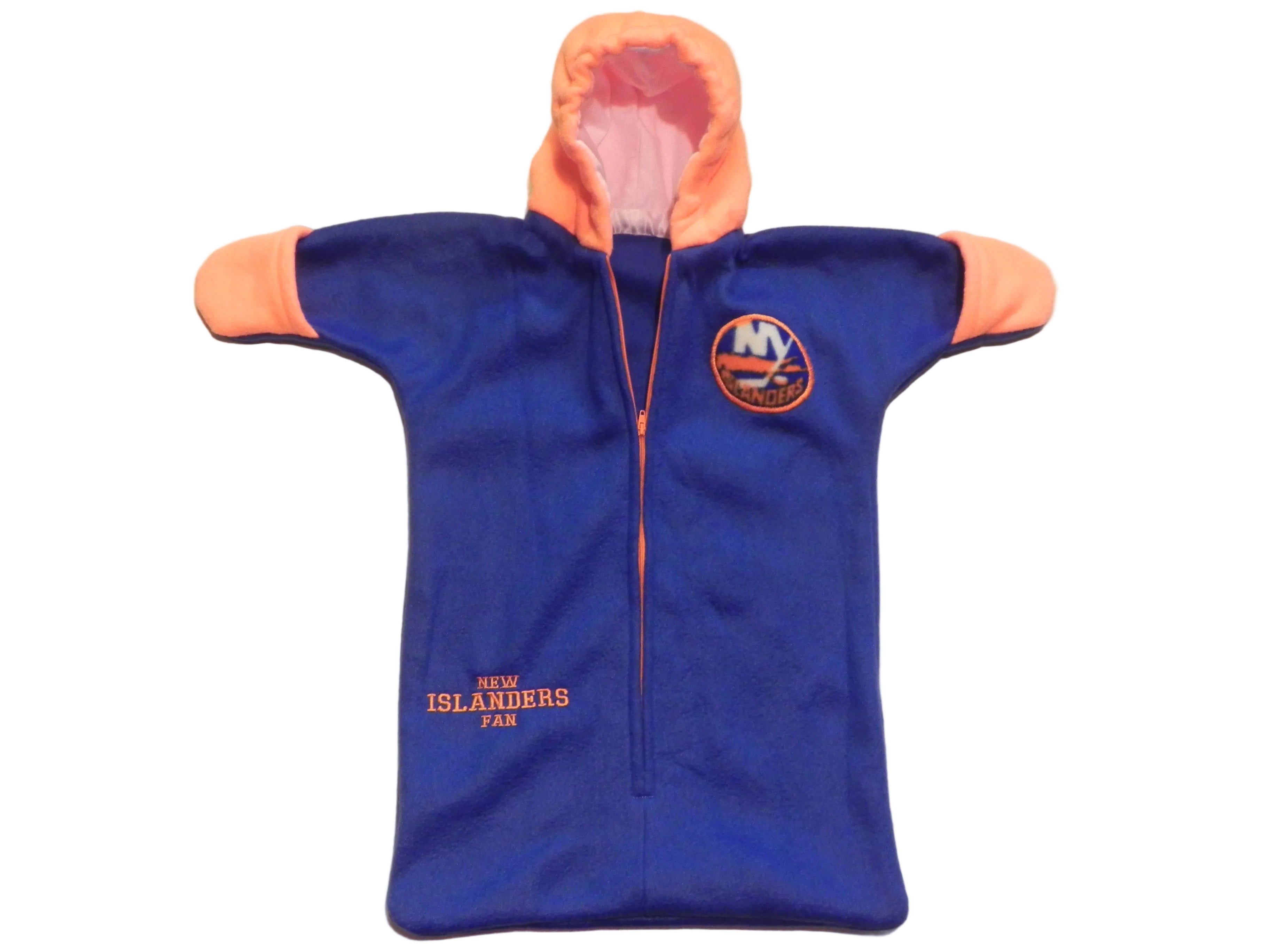 Handmade New York Islanders Blue Fleece Baby Bunting Coat 0-6M