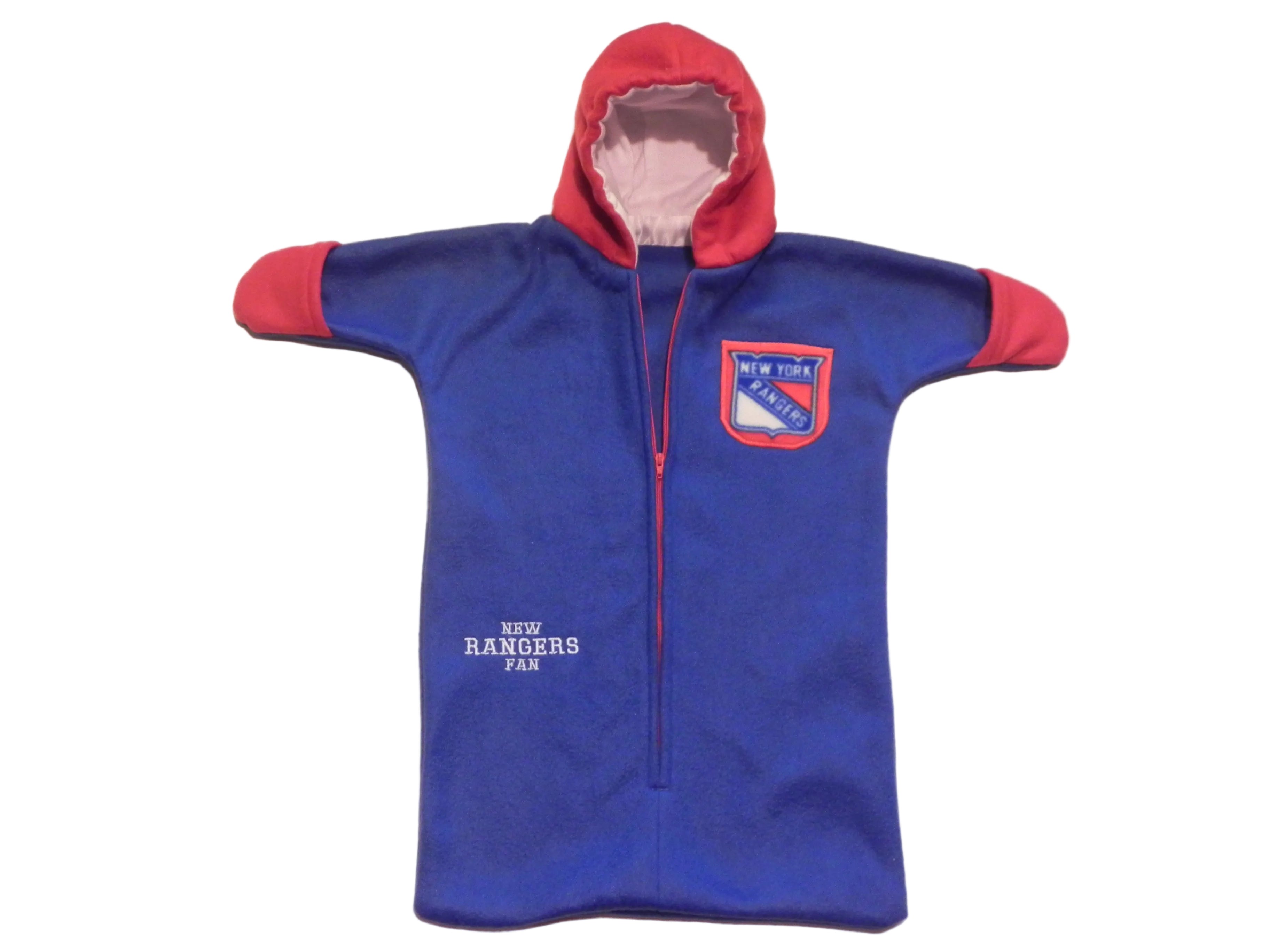 Handmade New York Rangers Blue Fleece Baby Bunting Coat 0-6M