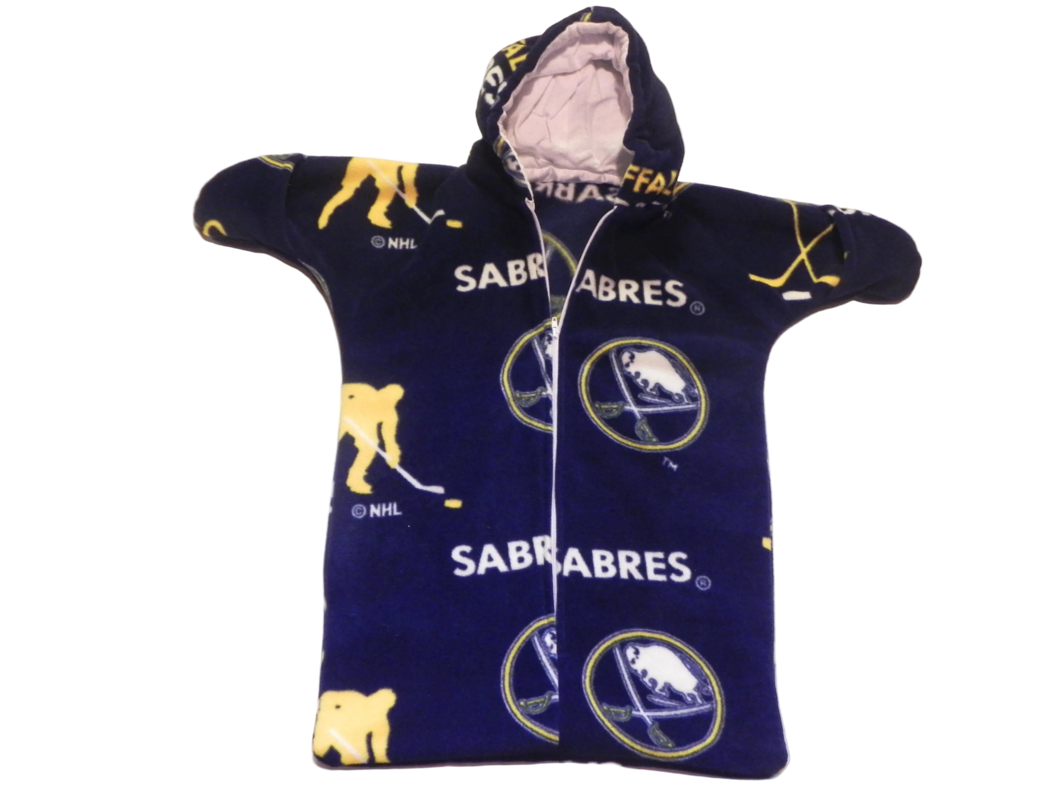 Handmade Buffalo Sabres Printed Fleece Baby Bunting Coat 0-6M