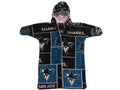Handmade San Jose Sharks Fleece Baby Bunting Coat 0-6 Mo