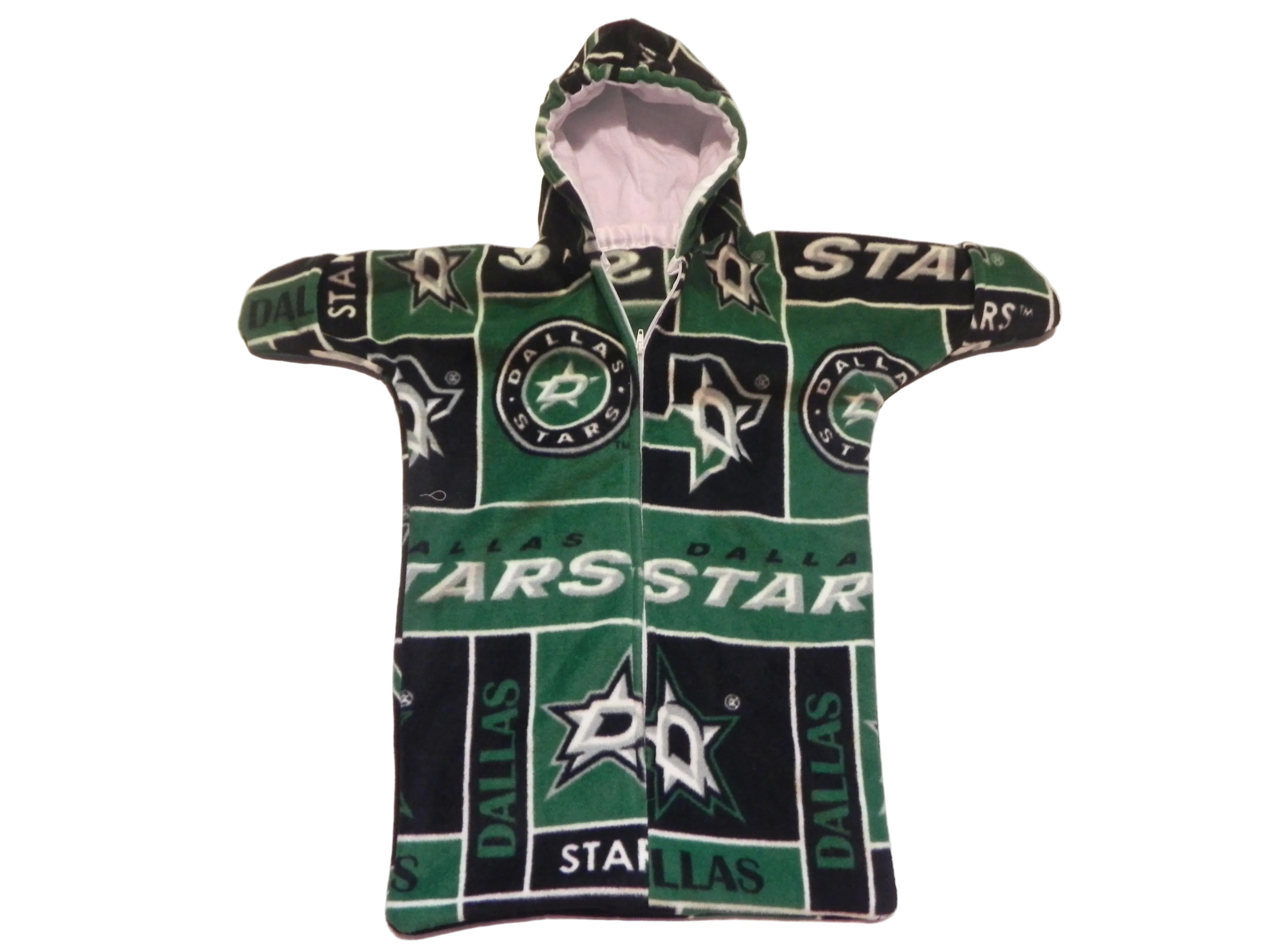 Handmade Dallas Stars Printed Fleece Baby Bunting Coat 0-6M