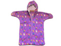 Handmade Purple with moons & Stars Fleece Baby Bunting Coat 0-6 Mo