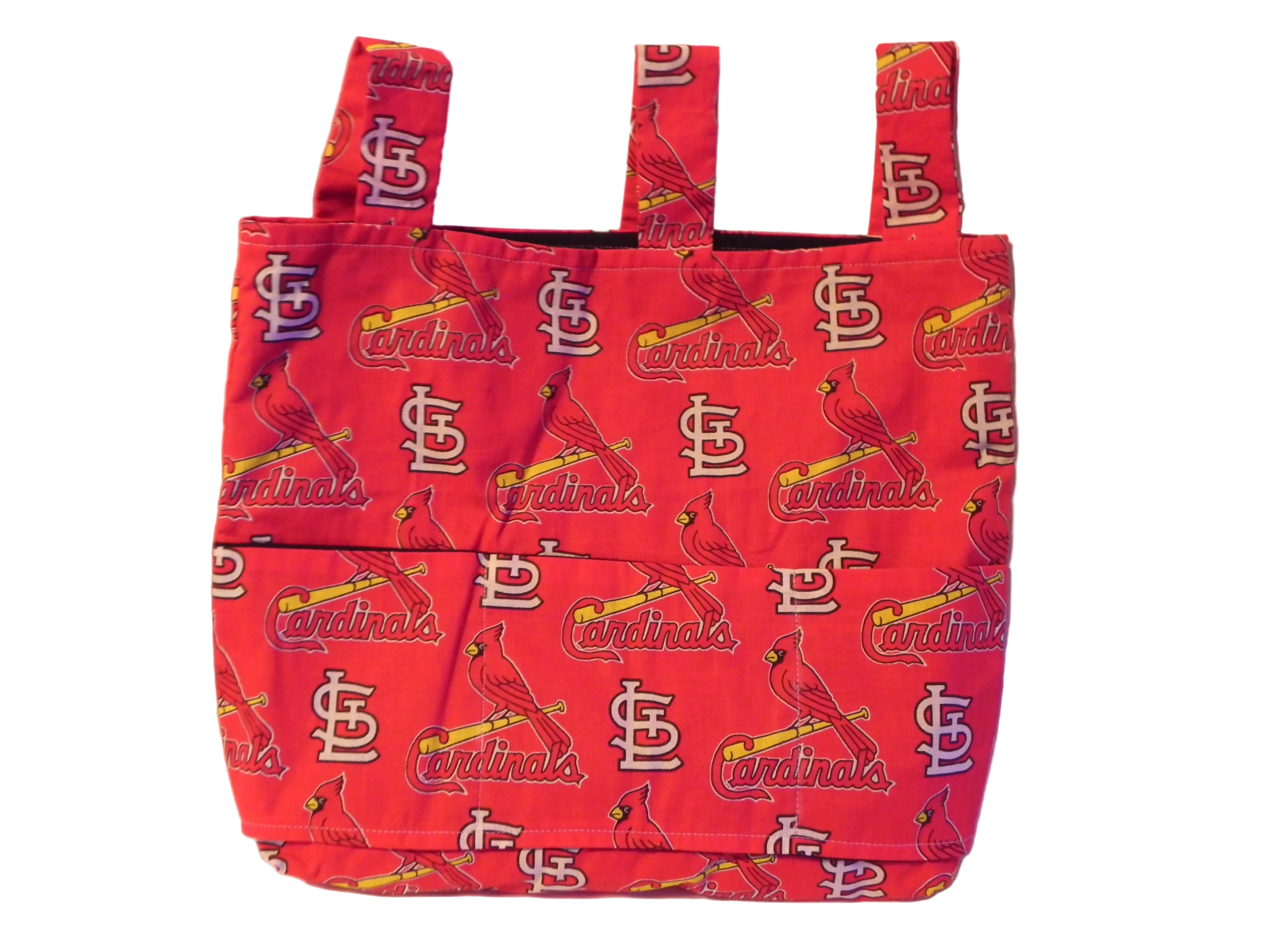 Handmade Saint Louis Cardinals MLB Walker/Stroller Bag – 4 Pocket Bag Red