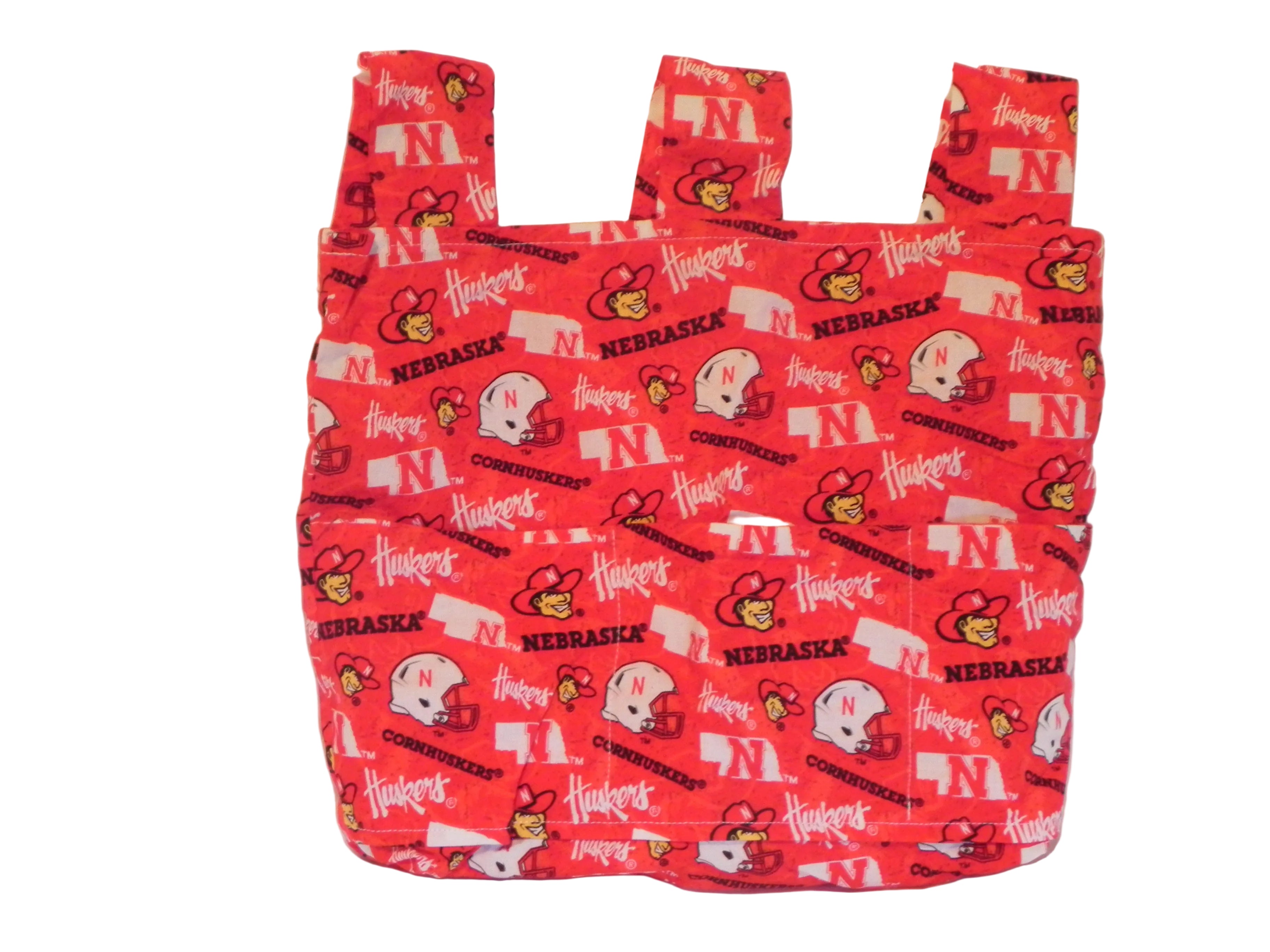 Handmade Nebraska Huskers NCAA Walker/Stroller Bag 4 Pocket Bag Red