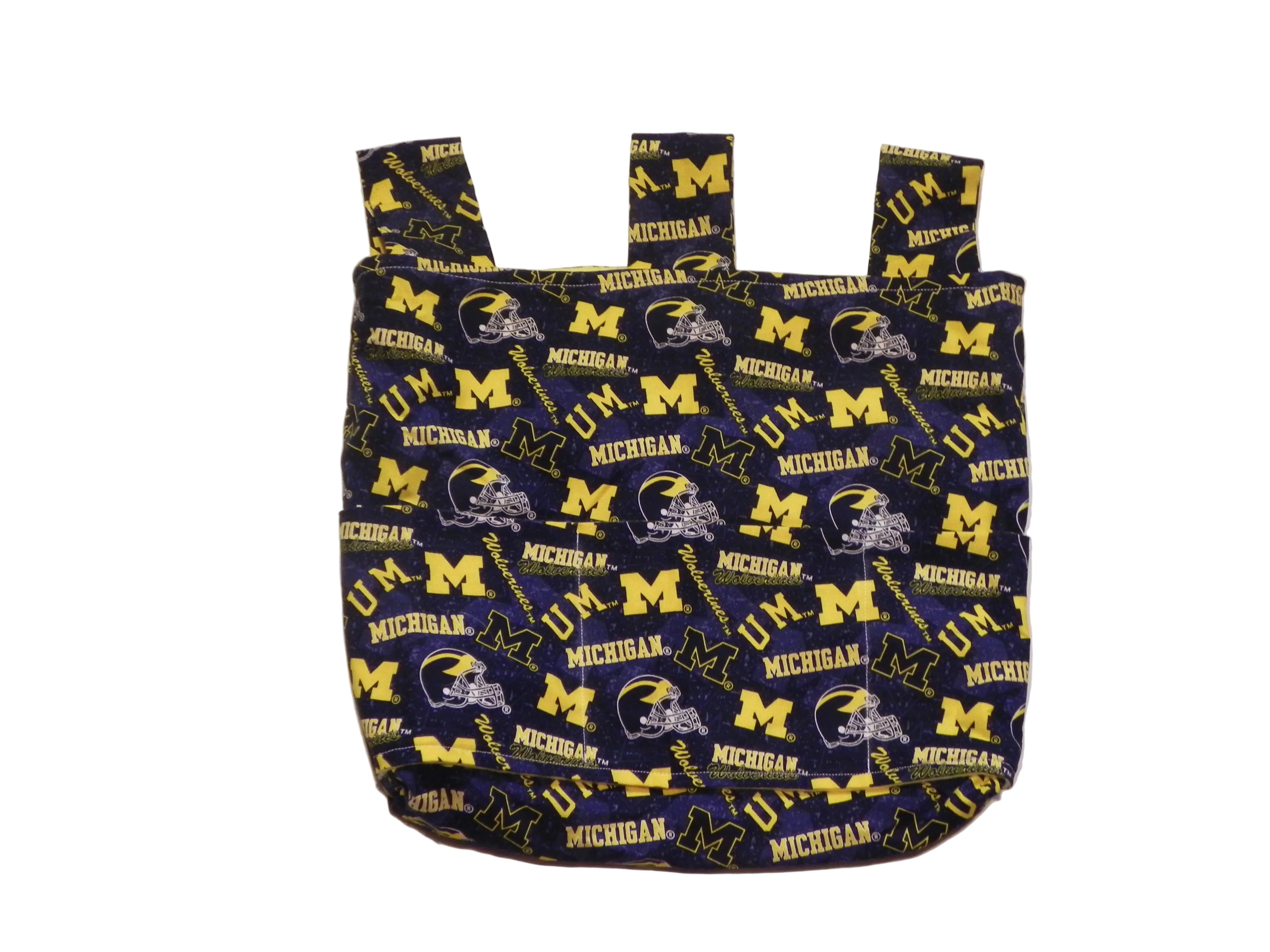 Handmade Michigan Wolverines NCAA Walker/Stroller Bag 4 Pocket Bag