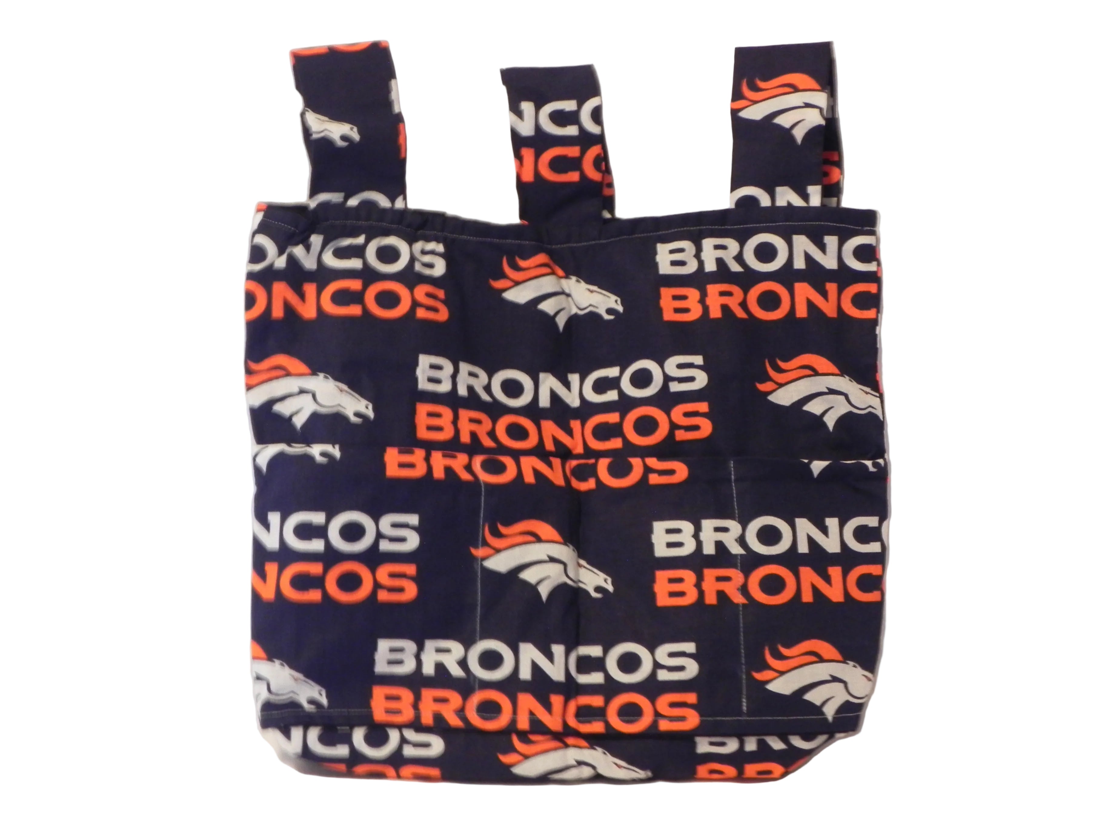 Handmade Denver Broncos NFL Walker/Stroller Bag – 4 Pocket Bag