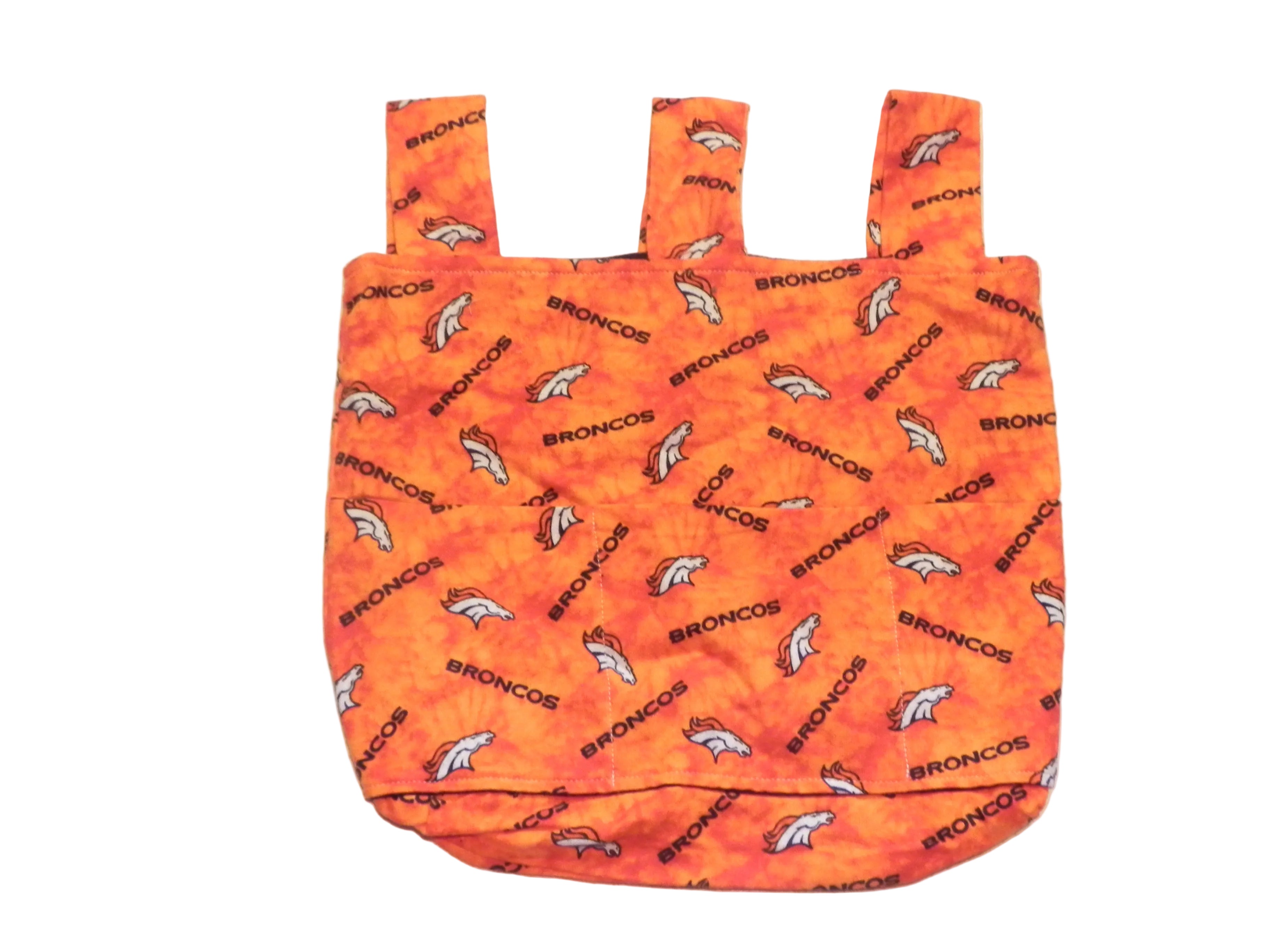 Handmade Denver Broncos NFL Walker/Stroller Bag 4 Pocket Bag