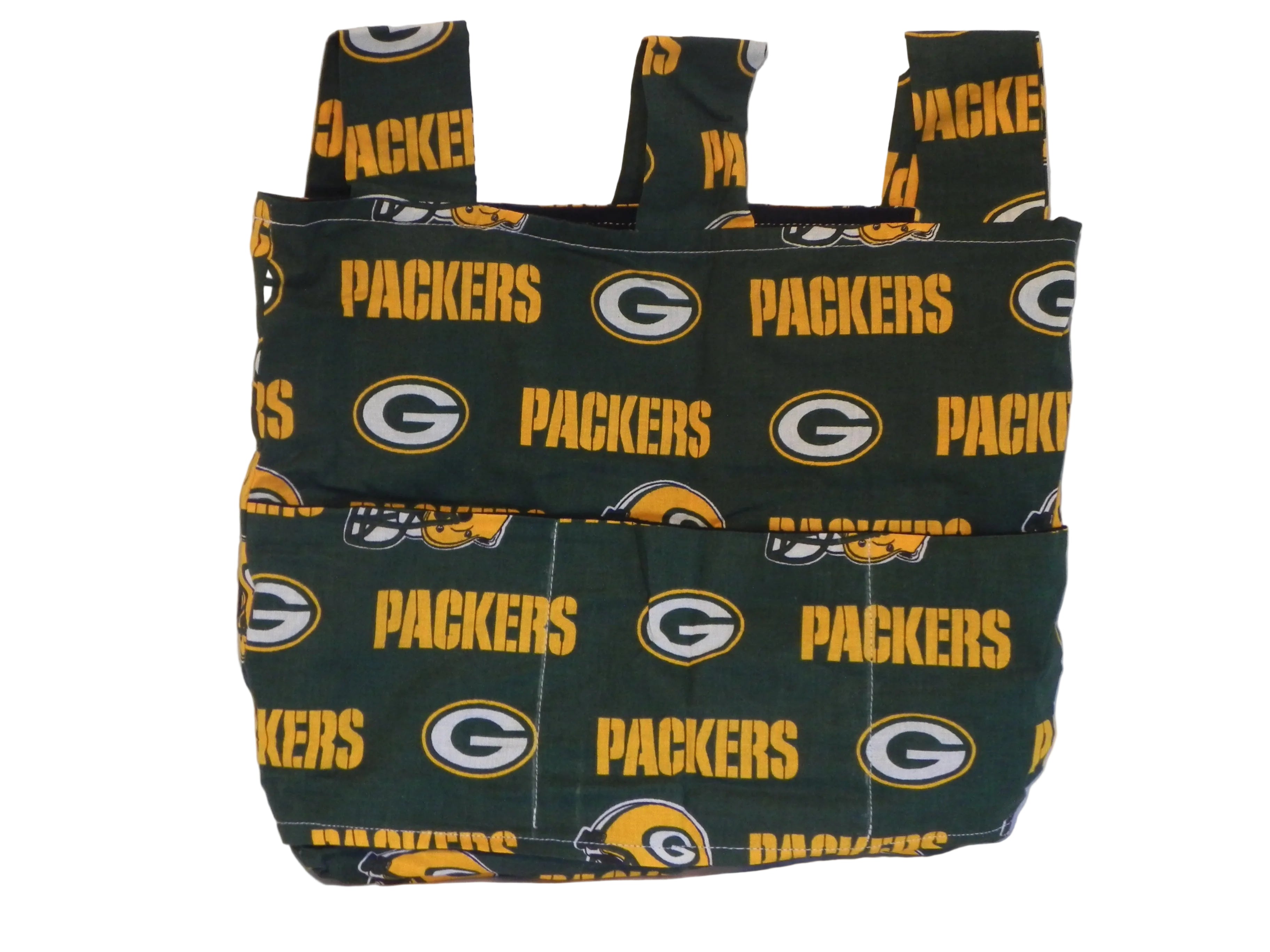 Handmade Green Bay Packers NFL Walker/Stroller Bag 4 Pocket Bag Green