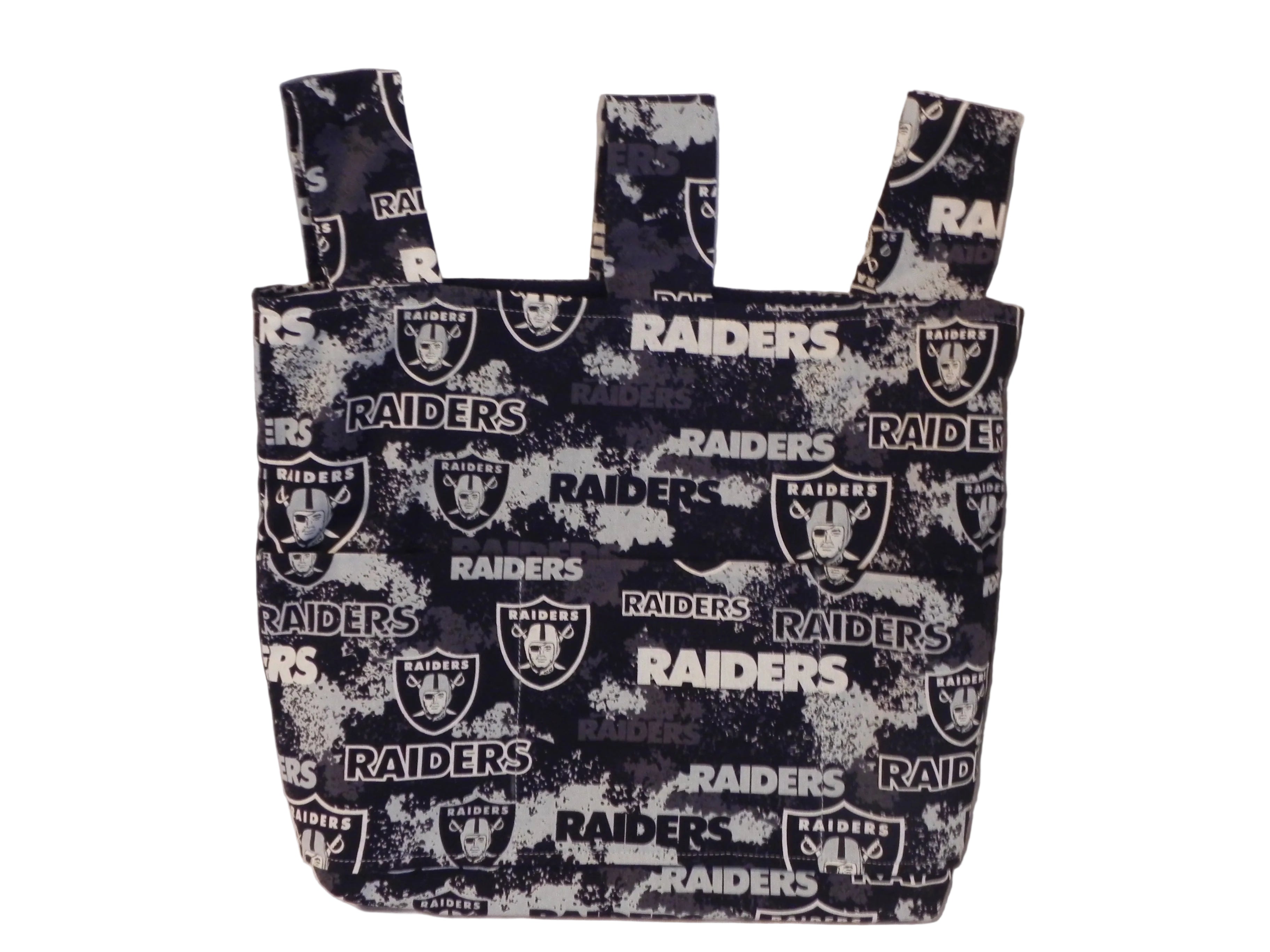 Handmade Las Vegas Raiders NFL Walker/Stroller Bag – 4 Pocket Bag