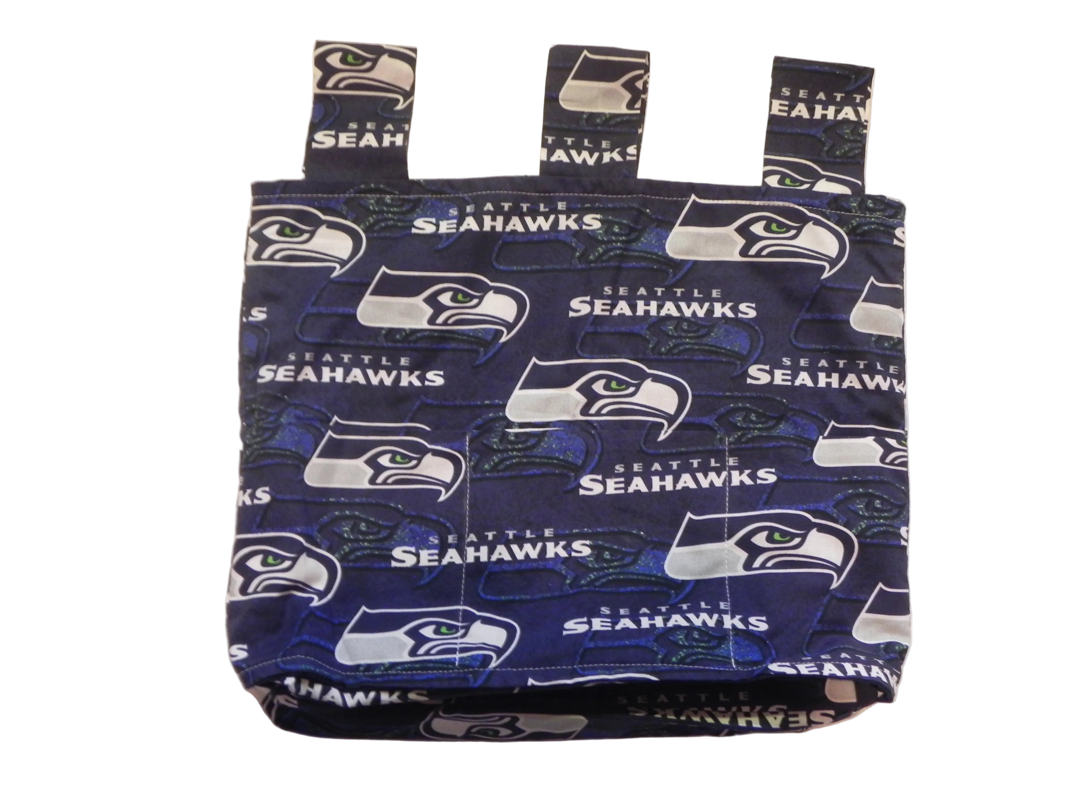 Handmade Seattle Seahawks NFL Walker/Stroller Bag – 4 Pocket Bag