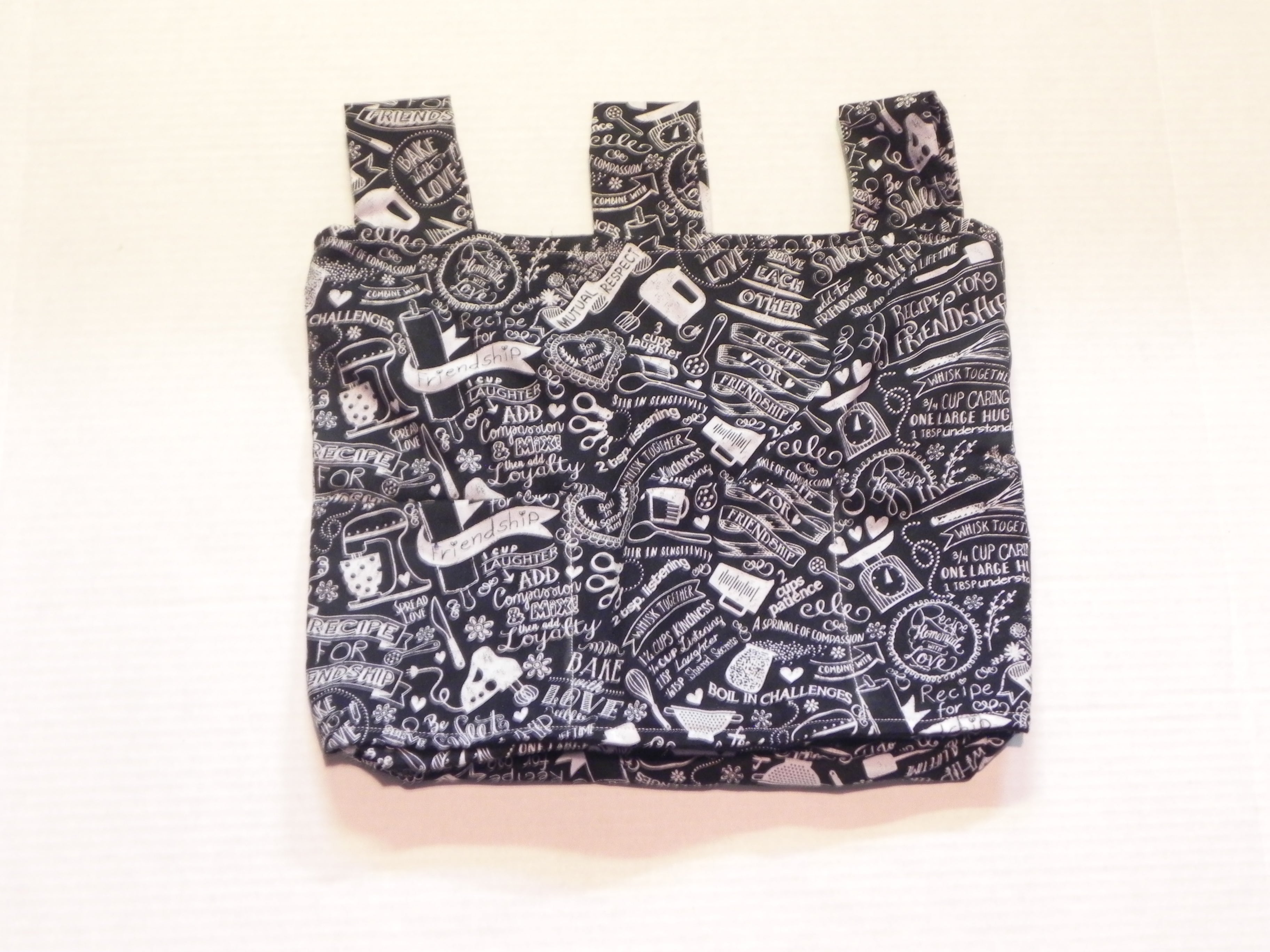 Handmade Friendship Design Walker/Stroller Bag – 4 Pocket Cotton Bag