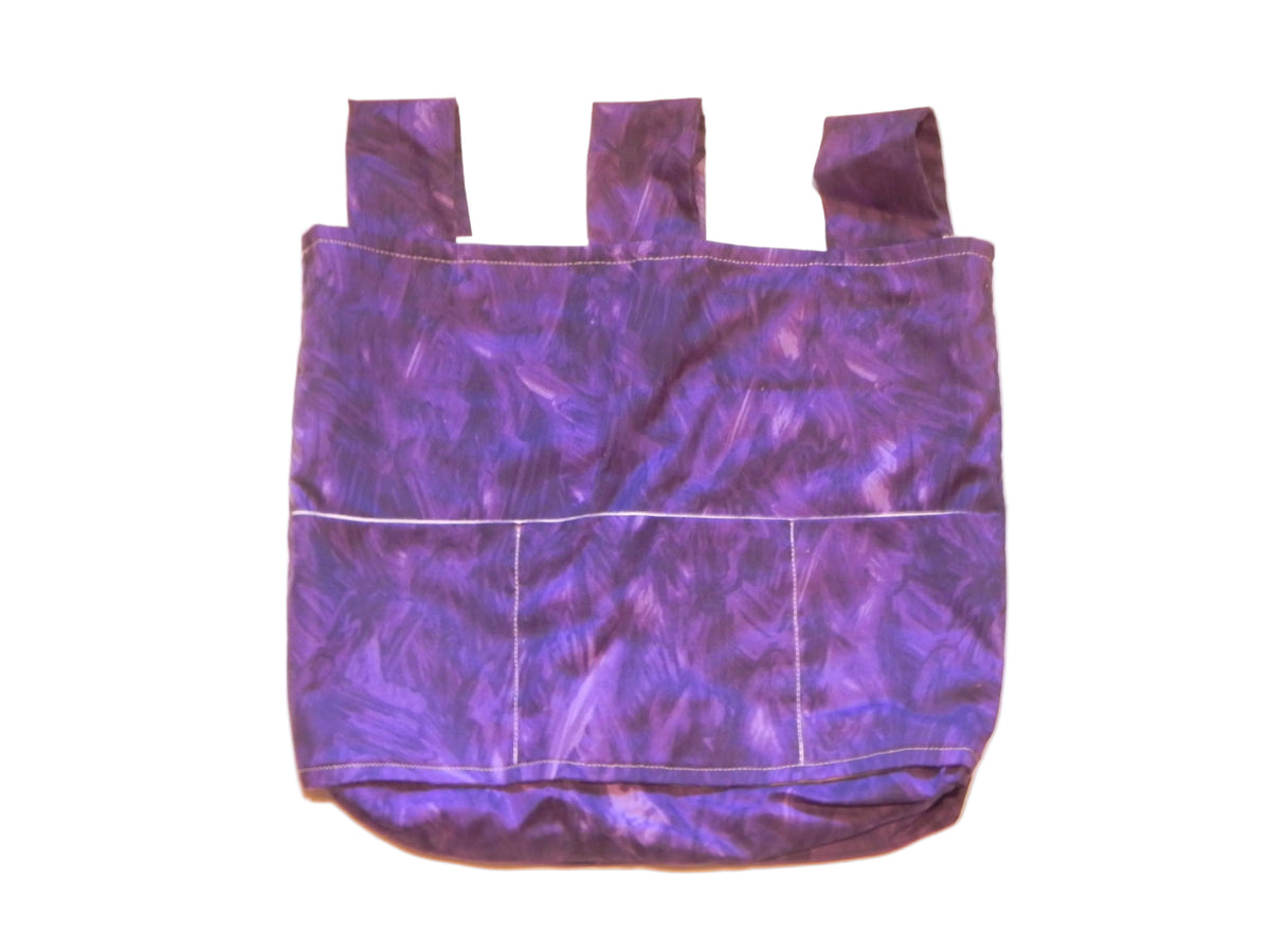 Handmade Purple Tie Dye Design Walker/Stroller Bag – 4 Pocket Cotton Bag
